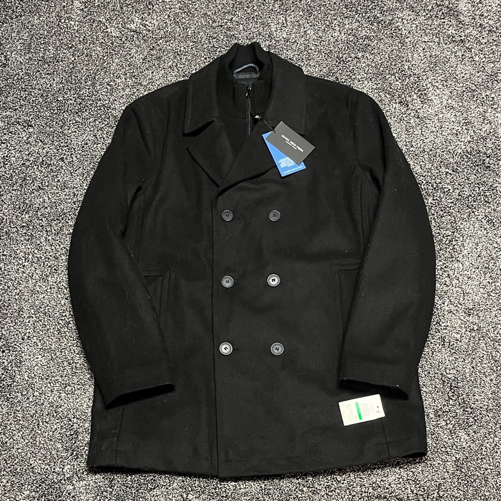 Marc New York Men's Classic Black Pea Coat